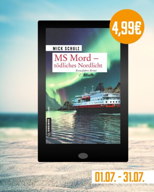 Ab morgen ist der zweite Band der MS-Mord von Mick Schulz „Tödliched Nordlicht“ als eBook im Pricing. Die „Norwegian Legend“ nimmt Kurs aufs Nordkap. Doch an Bord herrscht nicht nur Urlaubsstimmung. Eine Serie mit außergewöhnlichem Setting und die perfekte Sommerlektüre. #gmeinerverlag #krimi #kreuzfahrt #literaturagenturlh